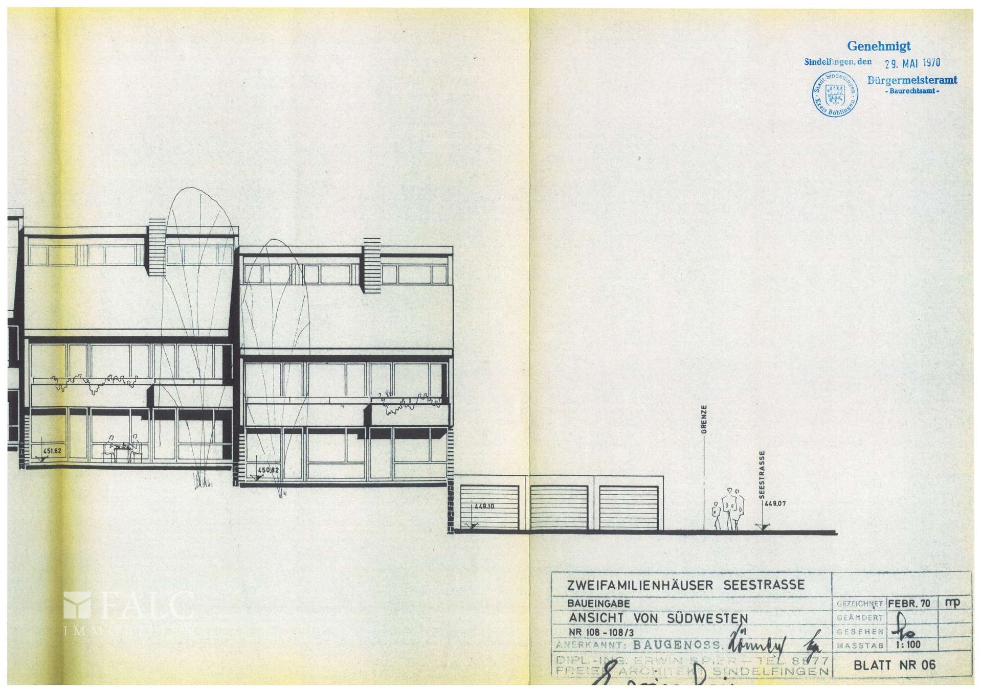 Ansicht Süd West Sommerofenstr. 108-3 